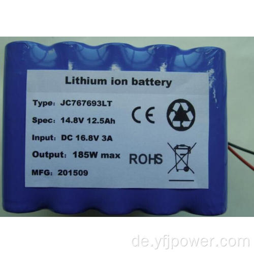 14.8V 12.5AH kundenspezifische Batteriesätze